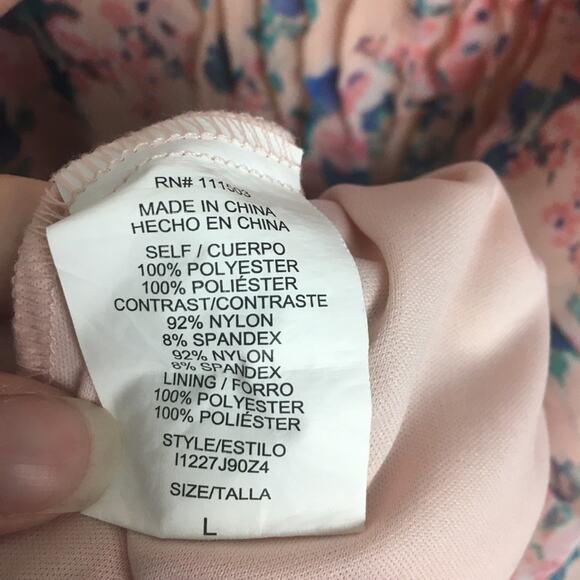 Love Reign Floral Lace Back Mini Dress Pink Large - Picture 6 of 13